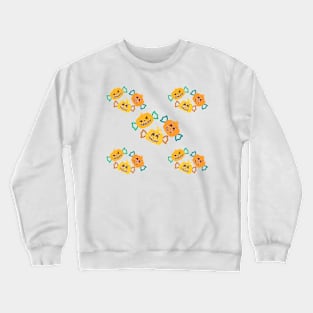 Halloween Pumpkin Skulls As Trick Or Treat Crewneck Sweatshirt